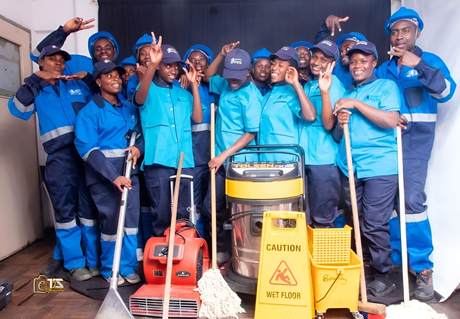 The Brinancy Cleaning Services team with full equipment